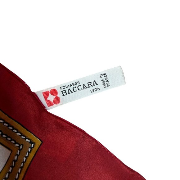 Foulards Pierre Baccara Vintage Equestrian 100% Silk Lyon Rectangular Scarf - Picture 2 of 10